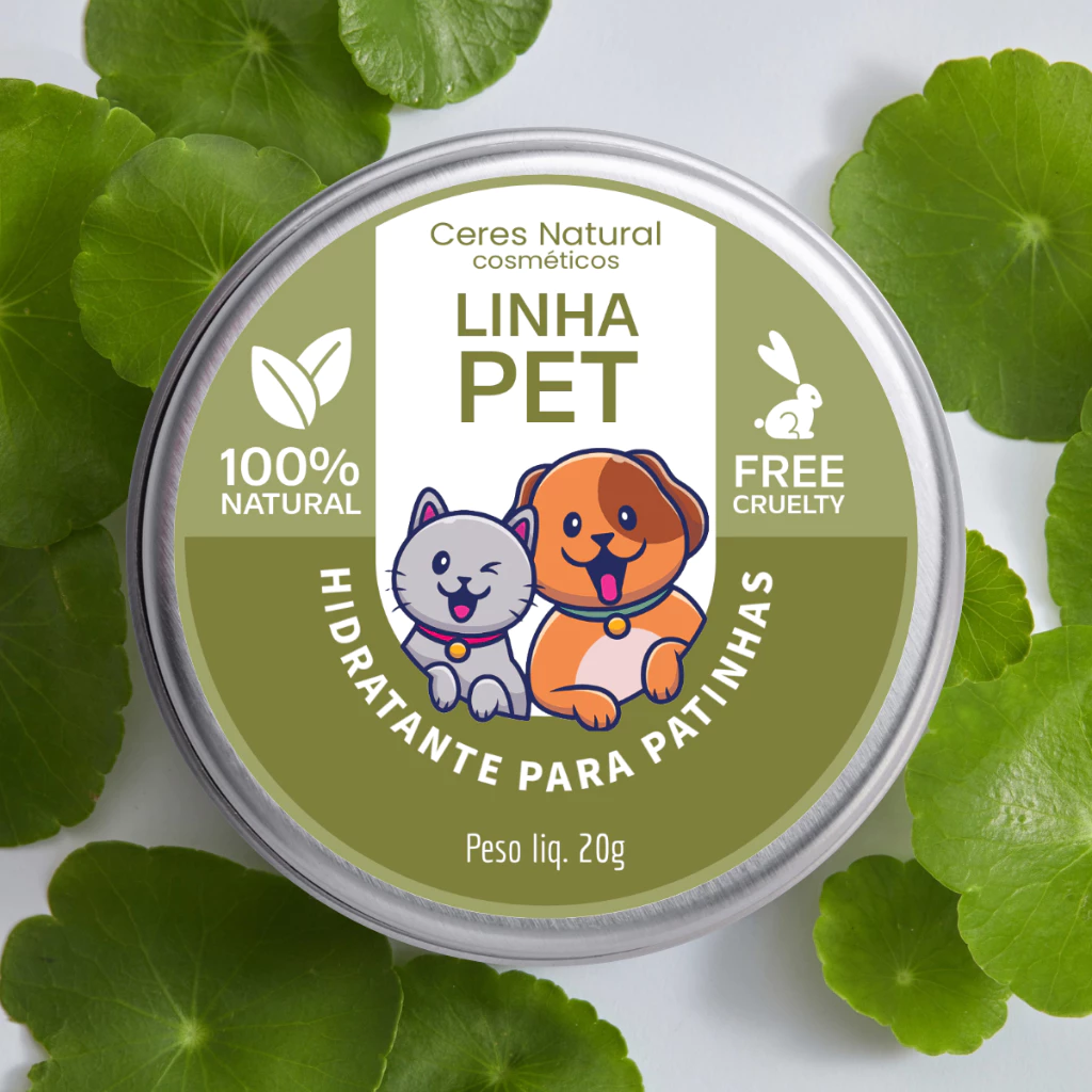 Hidratante para patinhas - linha PET vegano 100% natural